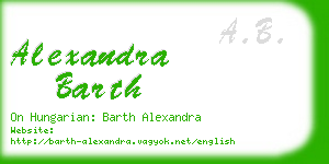 alexandra barth business card